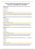 BIOS 251 Midterm Exam Questions and Answers with Rationales &vert; CHAMBERLAIN UNIVERSITY