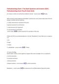 Pathophysiology Exam 1 Test Bank Questions & Answers 2026 &ndash; Pathophysiology Exam Prep&comma; Practice Questions & Study Guide