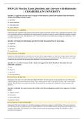 BIOS 251 Practice Exam Questions and Answers with Rationales &vert; CHAMBERLAIN UNIVERSITY