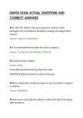 DAVITA EXAM ACTUAL QUESTIONS AND&NewLine;CORRECT ANSWERS&NewLine;