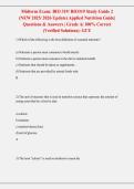 Midterm Exam&colon; BIO 319&sol; BIO319 Study Guide 2 &NewLine;&lpar;NEW 2025&sol; 2026 Update&rpar; Applied Nutrition Guide&vert; &NewLine;Questions & Answers &vert; Grade A&vert; 100&percnt; Correct &NewLine;&lpar;Verified Solutions&rpar;- GCU