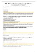 BIOS 252 Exam 1 Questions and Answers with Rationales &vert; CHAMBERLAIN UNIVERSITY