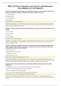 BIOS 252 Exam 2 Questions and Answers with Rationales &vert; CHAMBERLAIN UNIVERSITY