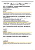 BIOS 252 Exam Prep Questions and Answers with Rationales &vert; CHAMBERLAIN UNIVERSITY