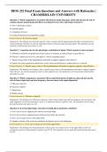 BIOS 252 Final Exam Questions and Answers with Rationales &vert; CHAMBERLAIN UNIVERSITY