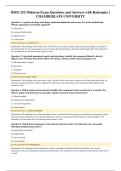 BIOS 252 Midterm Exam Questions and Answers with Rationales &vert; CHAMBERLAIN UNIVERSITY