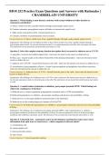 BIOS 252 Practice Exam Questions and Answers with Rationales &vert; CHAMBERLAIN UNIVERSITY