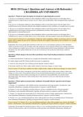 BIOS 255 Exam 1 Questions and Answers with Rationales &vert; CHAMBERLAIN UNIVERSITY