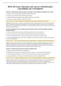 BIOS 255 Exam 2 Questions and Answers with Rationales &vert; CHAMBERLAIN UNIVERSITY