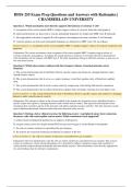 BIOS 255 Exam Prep Questions and Answers with Rationales &vert; CHAMBERLAIN UNIVERSITY