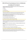 BIOS 255 Practice Exam Questions and Answers with Rationales &vert; CHAMBERLAIN UNIVERSITY
