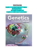 TEST BANK for Genetics&colon; A Conceptual Approach 7th Edition By Benjamin Pierce &vert;&vert; All Chapters 1-26 Complete Covered &vert;&vert; ISBN&colon; 9781319216801 &vert;&vert; Verified & Recently Updated Version &lbrace;JUST RELEASED&rcub;