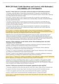 BIOS 255 Study Guide Questions and Answers with Rationales &vert; CHAMBERLAIN UNIVERSITY