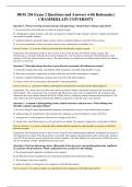 BIOS 256 Exam 2 Questions and Answers with Rationales &vert; CHAMBERLAIN UNIVERSITY