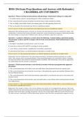 BIOS 256 Exam Prep Questions and Answers with Rationales &vert; CHAMBERLAIN UNIVERSITY