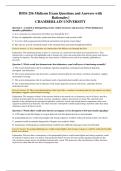 BIOS 256 Midterm Exam Questions and Answers with Rationales &vert; CHAMBERLAIN UNIVERSITY