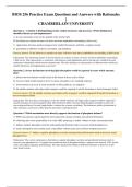 BIOS 256 Practice Exam Questions and Answers with Rationales &vert; CHAMBERLAIN UNIVERSITY
