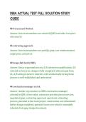 DBIA ACTUAL TEST FULL SOLUTION STUDY&NewLine;GUIDE