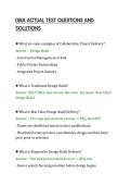 DBIA ACTUAL TEST QUESTIONS AND&NewLine;SOLUTIONS