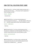 DBIA TEST FULL SOLUTION STUDY GUIDE