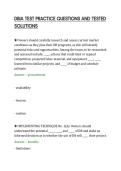 DBIA TEST PRACTICE QUESTIONS AND TESTED&NewLine;SOLUTIONS&NewLine;