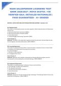 NSAR SALESPERSON LICENSING TEST BANK 2026&sol;2027 &vert; NOVA SCOTIA &vert; 150 VERIFIED Q&A &vert; DETAILED RATIONALES &vert; PASS GUARANTEED &ndash; A&plus; GRADED