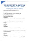 ABSA SURGICAL ASSISTANT CERTIFICATION EXAM 2026&sol;2027 &vert; SA-C &vert; 100 VERIFIED Q&A &vert; DETAILED RATIONALES &vert; NGN-ALIGNED &vert; PASS GUARANTEED &ndash; A&plus; GRADED