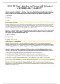 SOCS 185 Exam 2 Questions and Answers with Rationales &vert; CHAMBERLAIN UNIVERSITY