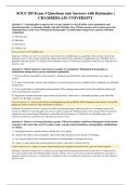 SOCS 185 Exam 3 Questions and Answers with Rationales &vert; CHAMBERLAIN UNIVERSITY