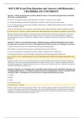 SOCS 185 Exam Prep Questions and Answers with Rationales &vert; CHAMBERLAIN UNIVERSITY