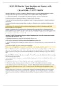 SOCS 185 Practice Exam Questions and Answers with Rationales &vert; CHAMBERLAIN UNIVERSITY