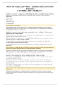 SOCS 185 Topic Exam Volume 1 Questions and Answers with Rationales &vert; CHAMBERLAIN UNIVERSITY