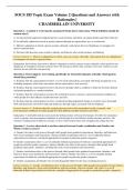 SOCS 185 Topic Exam Volume 2 Questions and Answers with Rationales &vert; CHAMBERLAIN UNIVERSITY