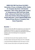 NURS 5434 FNP Final Exam Fall 2025 &vert;&NewLine;University of Texas at Arlington &lpar;UTA&rpar; &vert; Family&NewLine;III &vert; Complete Questions with Detailed&NewLine;Rationales &vert; FSCJ Taken Spring 2025 &vert; Graded&NewLine;A &vert; Comprehensive FNP Final Exam Study&NewLine;Guide &vert; Advanced Family Nurse Practitioner