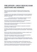 FIRE OFFICER 1 &lpar;RICKY RESCUE&rpar; EXAM QUESTIONS AND ANSWERS