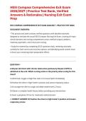 HESI Compass Comprehensive Exit Exam 2026&sol;2027 &vert; Practice Test Bank&comma; Verified Answers & Rationales &vert; Nursing Exit Exam Prep