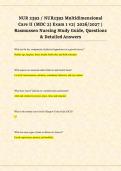 NUR 2392 &sol; NUR2392 Multidimensional &NewLine;Care II &lpar;MDC 2&rpar; &NewLine;Exam &NewLine;1 &NewLine;v2&NewLine;&vert; &NewLine;2026&sol;2027 &vert; &NewLine;Rasmussen Nursing Study Guide&comma; Questions &NewLine;& Detailed &NewLine;Answer&NewLine;s