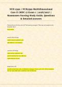 NUR 2392 &sol; NUR2392 Multidimensional &NewLine;Care II &lpar;MDC 2&rpar; &NewLine;Exam &NewLine;1 &vert; &NewLine;2026&sol;2027 &vert; &NewLine;Rasmussen Nursing Study Guide&comma; Questions &NewLine;& Detailed &NewLine;Answer&NewLine;s 
