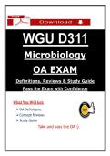 WGU D311 Microbiology OA Definitions&comma; Reviews & Study Guide &lpar;2026&rpar; &vert; Guarantee Pass&NewLine;