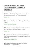 DELTA ACHIEVEMENT TEST SOLVED&NewLine;QUESTIONS GRADED A&plus; COMPLETE&NewLine;PREPARATION