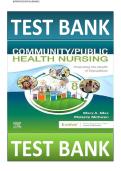 Community&sol;Public Health Nursing 8th Edition Test Bank &vert; Nies &vert; Complete Chapters 1-34 Questions with Answers & Rationales &vert; A&plus; Study Guide 