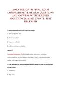 AORN PERIOP 101 FINAL EXAM&NewLine;COMPREHENSIVE REVIEW QUESTIONS&NewLine;AND ANSWERS WITH VERIFIED&NewLine;SOLUTIONS 2026&sol;2027 UPDATE&period; JUST&NewLine;RELEASED