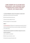 AORN PERIOP 101 EXAM REVIEW&NewLine;QUESTIONS AND ANSWERS WITH&NewLine;VERIFIED SOLUTIONS 2026&sol;2027&NewLine;UPDATE&period; JUST RELEASED