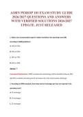 AORN PERIOP 101 EXAM Bundle &vert; Update Questions with complete and Verified solutions&period;