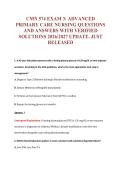CMN 574 EXAM 3&colon; ADVANCED&NewLine;PRIMARY CARE NURSING QUESTIONS&NewLine;AND ANSWERS WITH VERIFIED&NewLine;SOLUTIONS 2026&sol;2027 UPDATE&period; JUST&NewLine;RELEASED