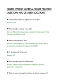DENTAL HYGIENE NATIONAL BOARD PRACTICE&NewLine;QUESTIONS AND DETAILED SOLUTIONS&NewLine;
