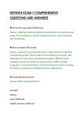 DEP2004 EXAM 1 COMPREHENSIVE&NewLine;QUESTIONS AND ANSWERS