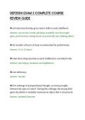 DEP2004 EXAM 2 COMPLETE COURSE&NewLine;REVIEW GUIDE&NewLine;