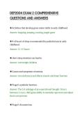 DEP2004 EXAM 2 COMPREHENSIVE&NewLine;QUESTIONS AND ANSWERS