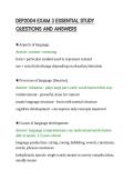 DEP2004 EXAM 3 ESSENTIAL STUDY&NewLine;QUESTIONS AND ANSWERS&NewLine;